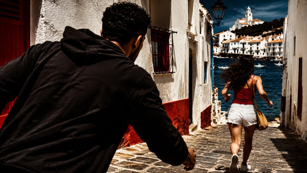 Un marroquí acosa a una joven en Cadaqués (Imagen IA).