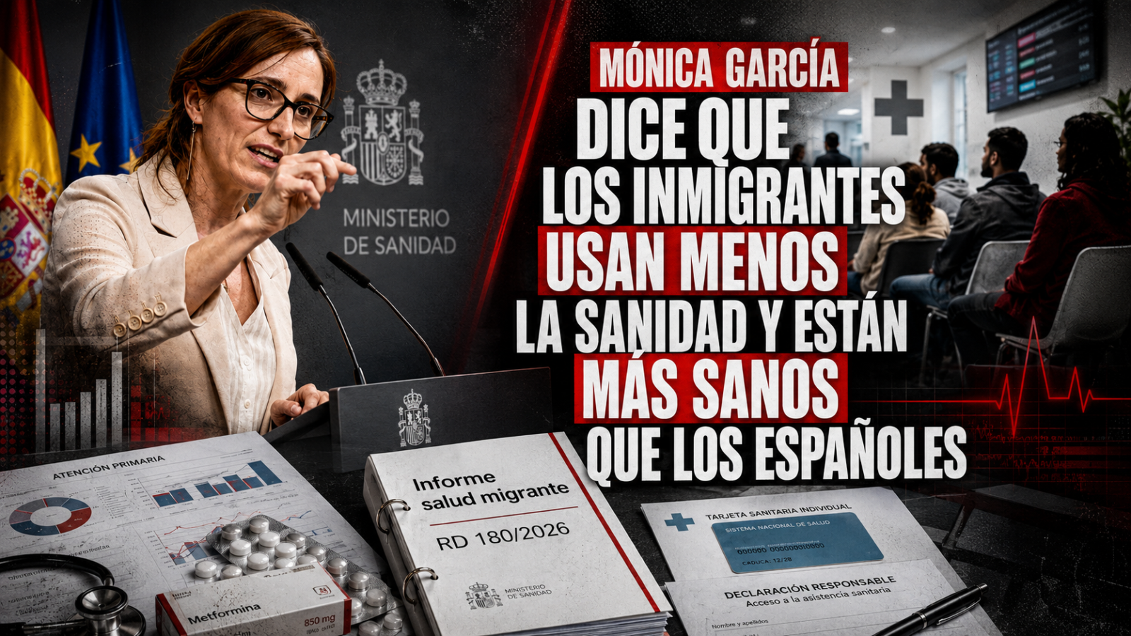 Mónica García dice que los inmigrantes usan menos la sanidad y están más sanos que los españoles